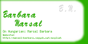 barbara marsal business card